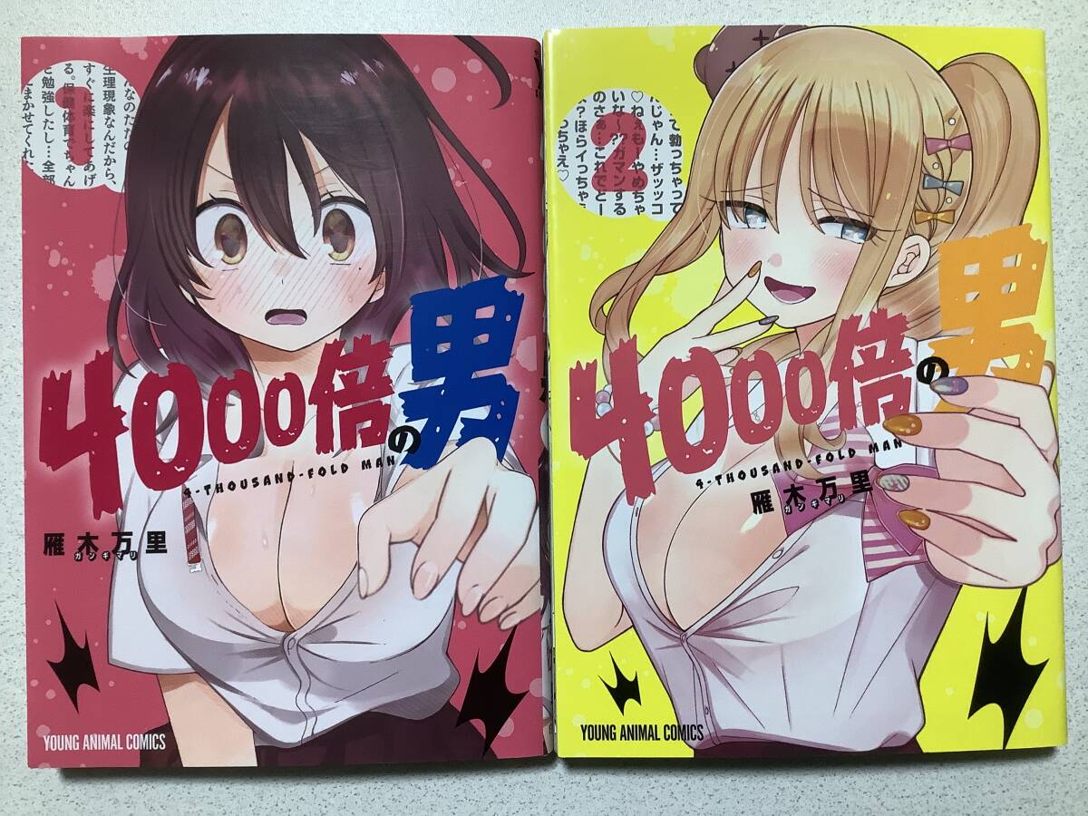 【全巻初版本・極美品】4000倍の男 1〜2巻 セット まとめ エロ アダルト ハーレム ラブコメ拍卖