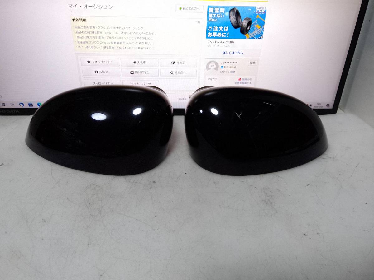 即決!フィアット純正ドアミラーカバー ブラック 左右セット 500 500c アバルト 595 。拍卖