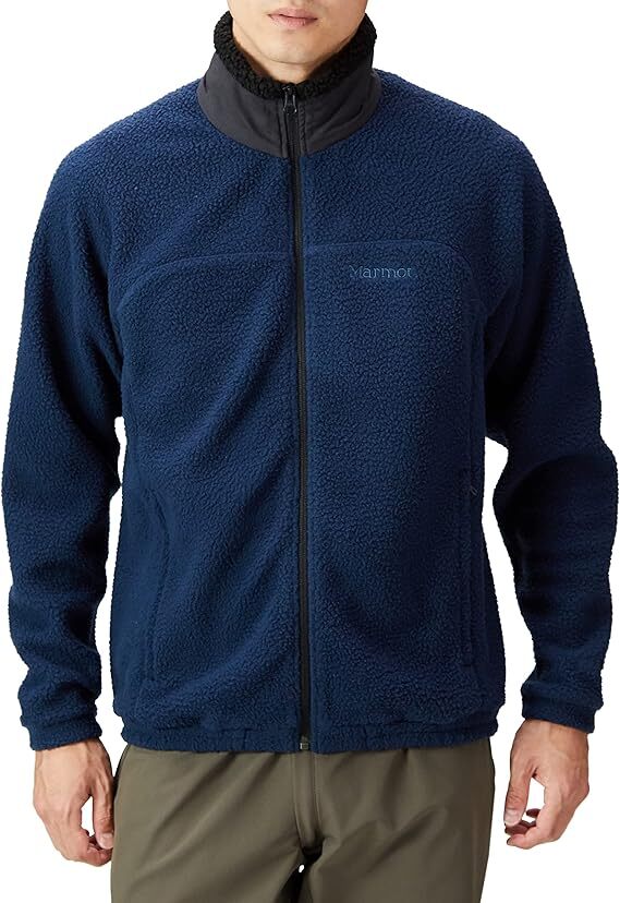 ★Marmot/マーモット★新品 L バーナビーグレイシャー フリースジャケット ネイビー 難燃素材BURN DEFENDER 難燃 耐火拍卖