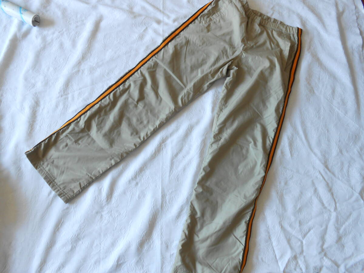 UNIQLO ユニクロ キッズ 内側フリース地の暖パンツ ベージュ色xオレンジライン  XL(150)拍卖