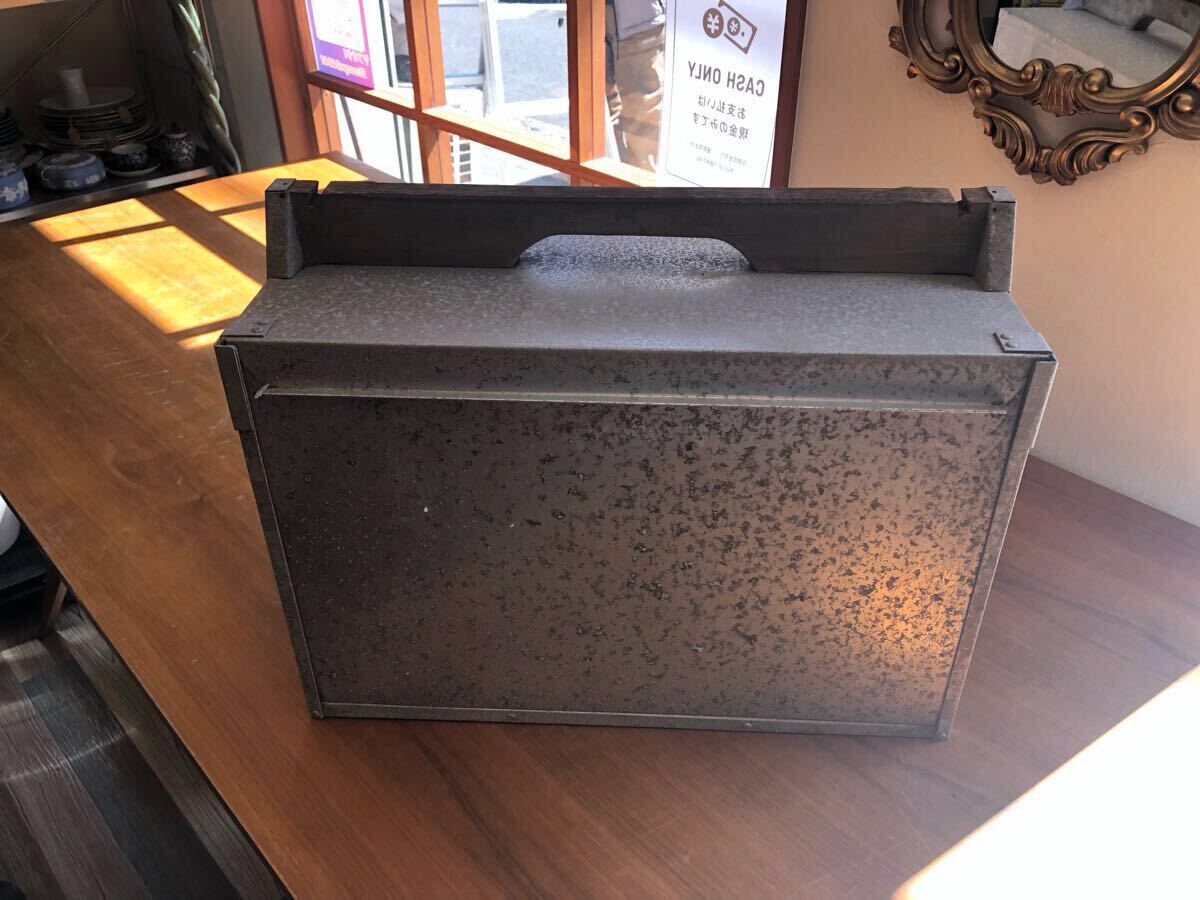 G0319★おかもち 出前箱 横型 レトロ インテリア 小道具 昭和 雑貨 W27.5 × D25 ×H37拍卖