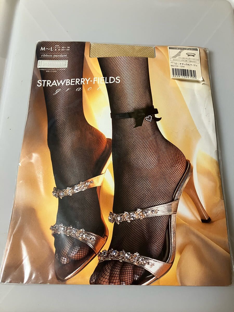 【送料無料】strawberry-fields grace リボンペンダント ナチュラルベージュ パンティストッキング 編み 網 panty stocking タイツ ドレス拍卖