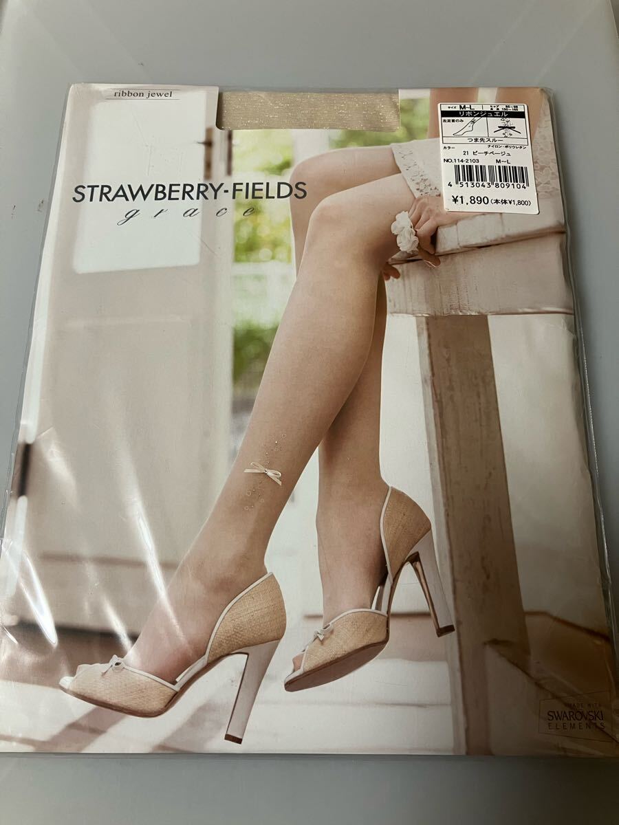 【送料無料】 strawberry-fields grace リボンジュエル ピーチベージュ パンティストッキング ナイガイ パンスト panty stocking ドレス 拍卖