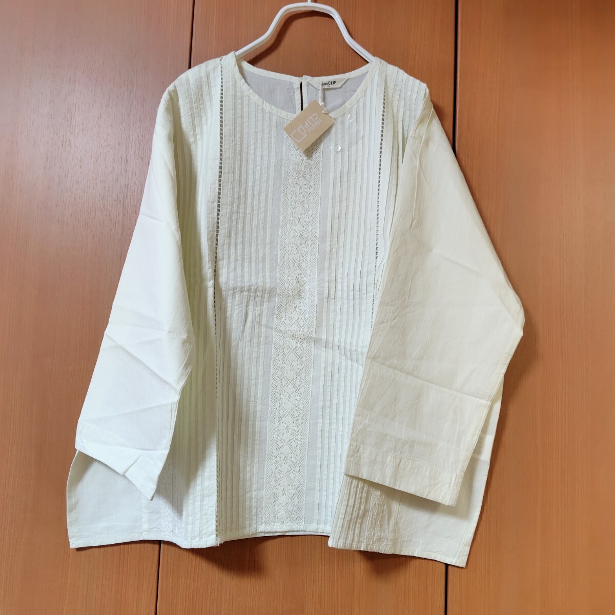 studio CLIP  ピンタックレースブラウス 新品 スタディオクリップ拍卖