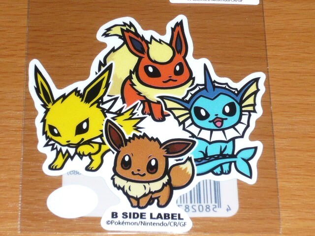 ◆ポケモン ステッカー◆イーブイ&進化系◆B-SIDE LABEL◆拍卖