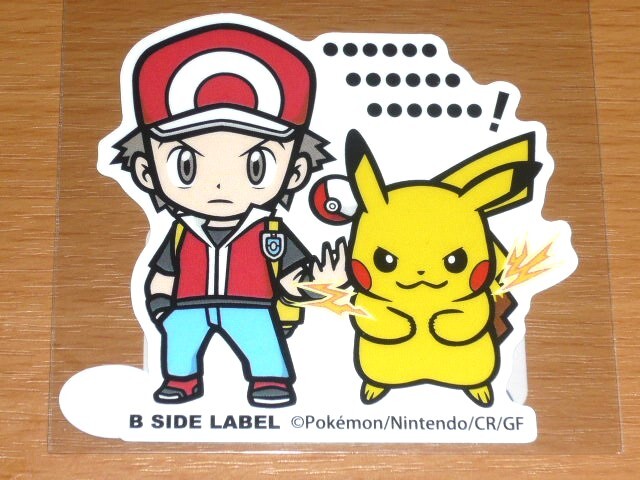 ◆ポケモン ステッカー◆レッド&ピカチュウ◆トレーナーズ◆B-SIDE LABEL◆拍卖