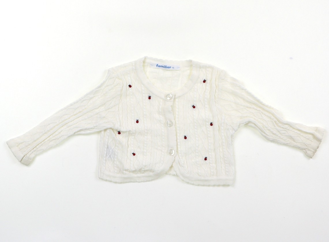 ファミリア familiar カーディガン 70サイズ 女の子 子供服 ベビー服 キッズ拍卖
