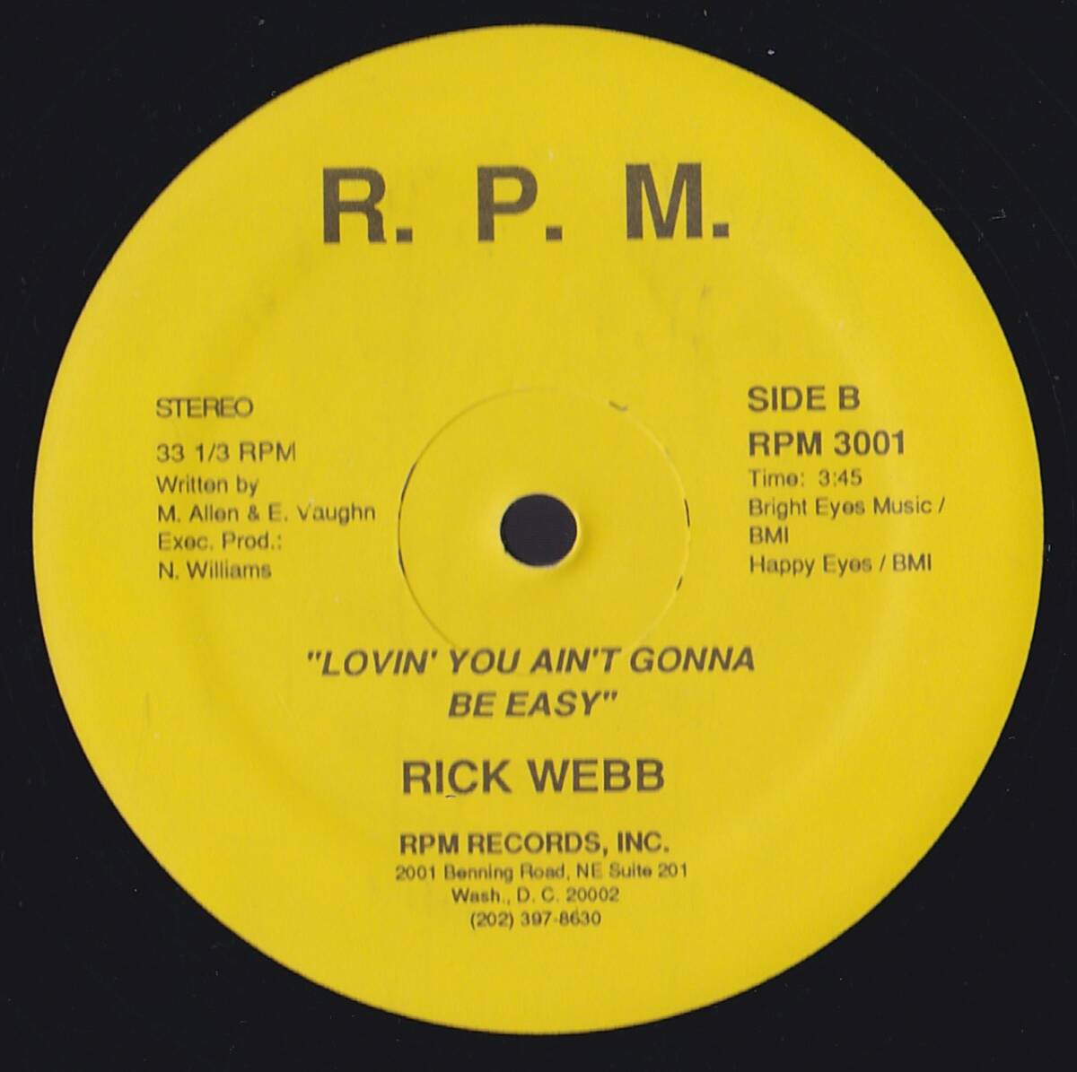 Soul 12inch★RICK WEBB / Lovin’you ain’t gonna be easy / A folk in the road★R.P.M.★拍卖
