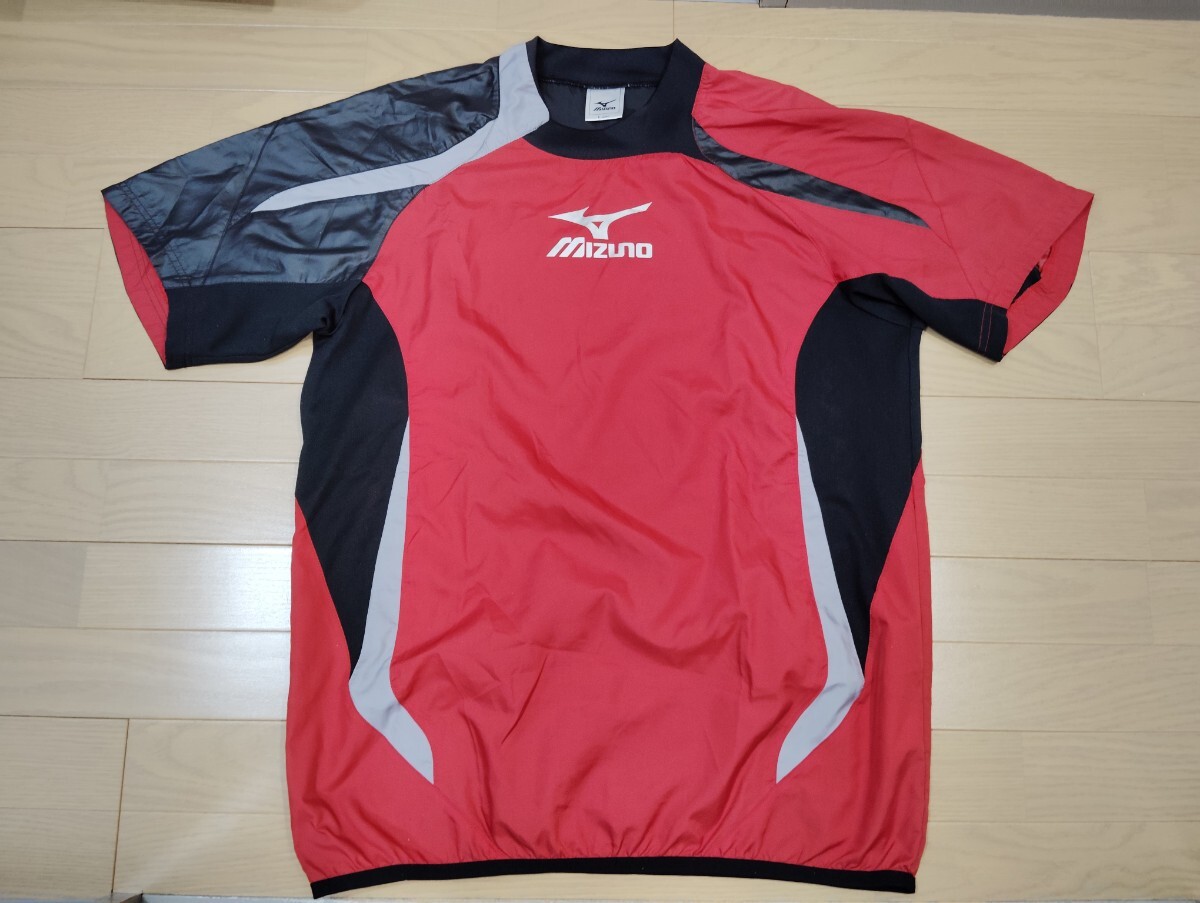美品“ MIZUNOミズノ“【ハイブリットプルオーバーナイロンショートスリーブジャケット】◆Lサイズ拍卖