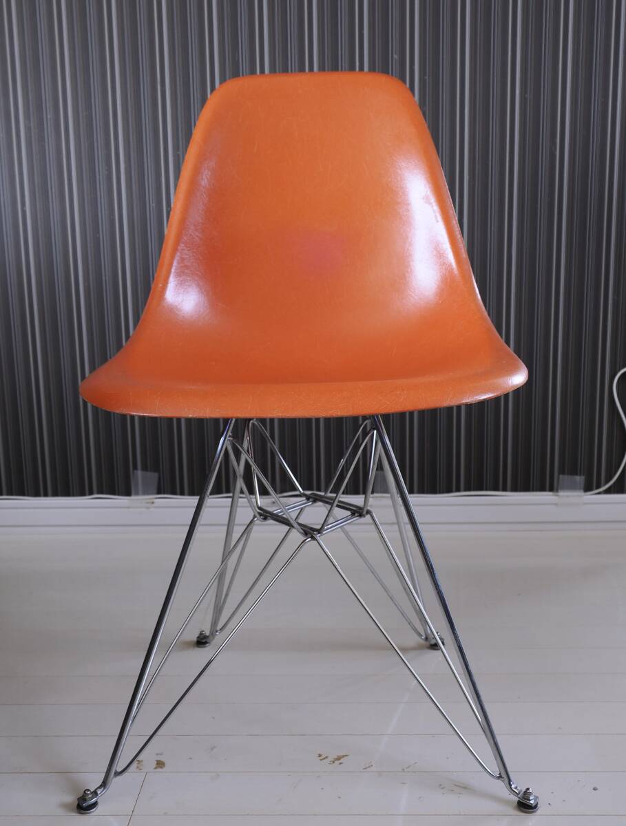 1960~62年製 CMM 3rdモデル ハーマンミラー ビンテージ チェア HERMAN MILLER Side Shell Chair オレンジ メルセデスエンボス拍卖