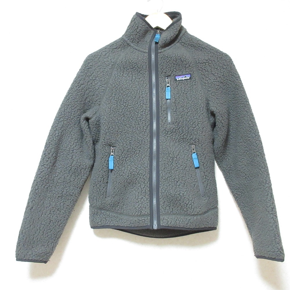 美品 patagonia パタゴニア M’s Retro Pile Jacket レトロパイルジャケット ボア フリースブルゾン 22800 小さいサイズ XXS グレー拍卖