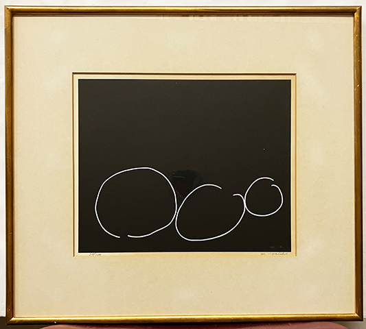 小西美左子『ともだち(BLACK&WHITE)』シルクスクリーン ed.30/100. 鉛筆サイン 額付き(箱なし) 摺:星田版画工房/1979年出版拍卖