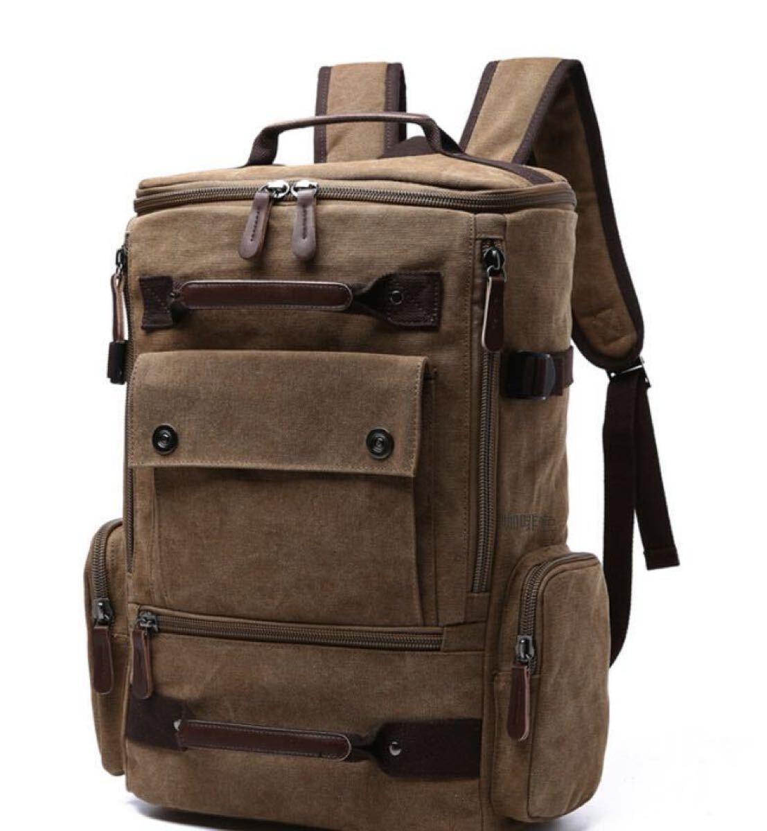 バックパック メンズ キャンバス リュック 大容量 アウトドア 送料無料 新品拍卖