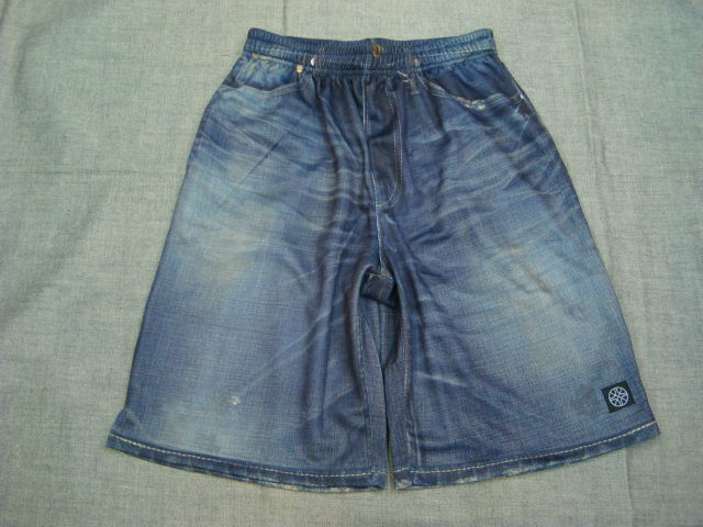 新品FLATLUX(フラットラックス)GRAPHIIC Mesh Shorts vintage denim Sサイズ拍卖