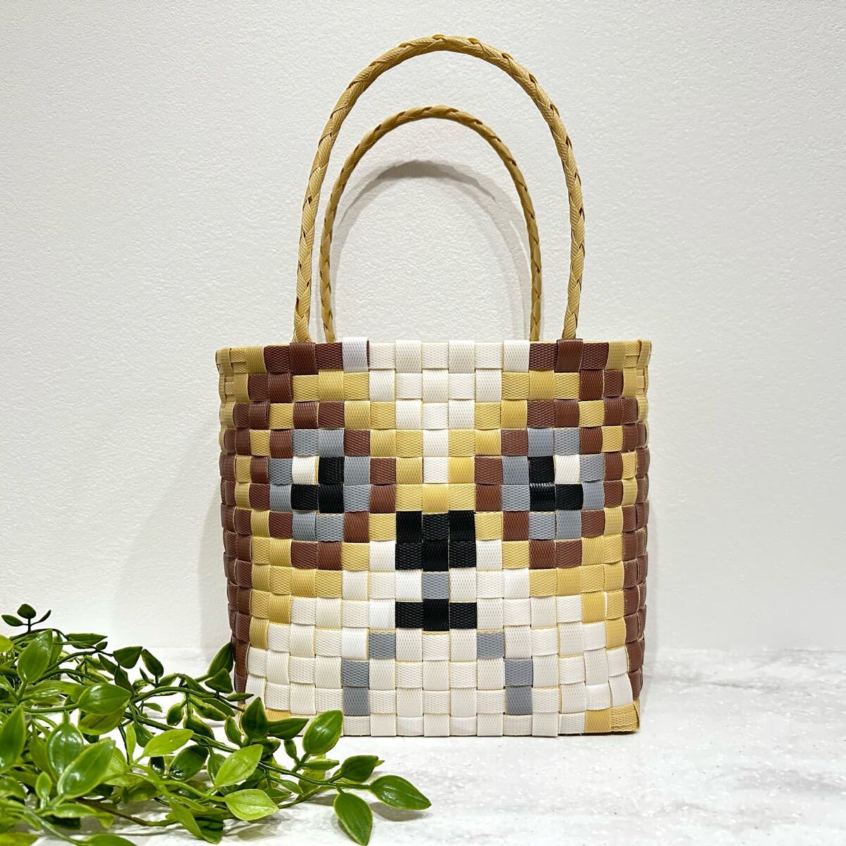 シーズー★プラカゴ★お散歩バッグ★温泉・プール・エコバッグ PPバンド カゴバッグ拍卖