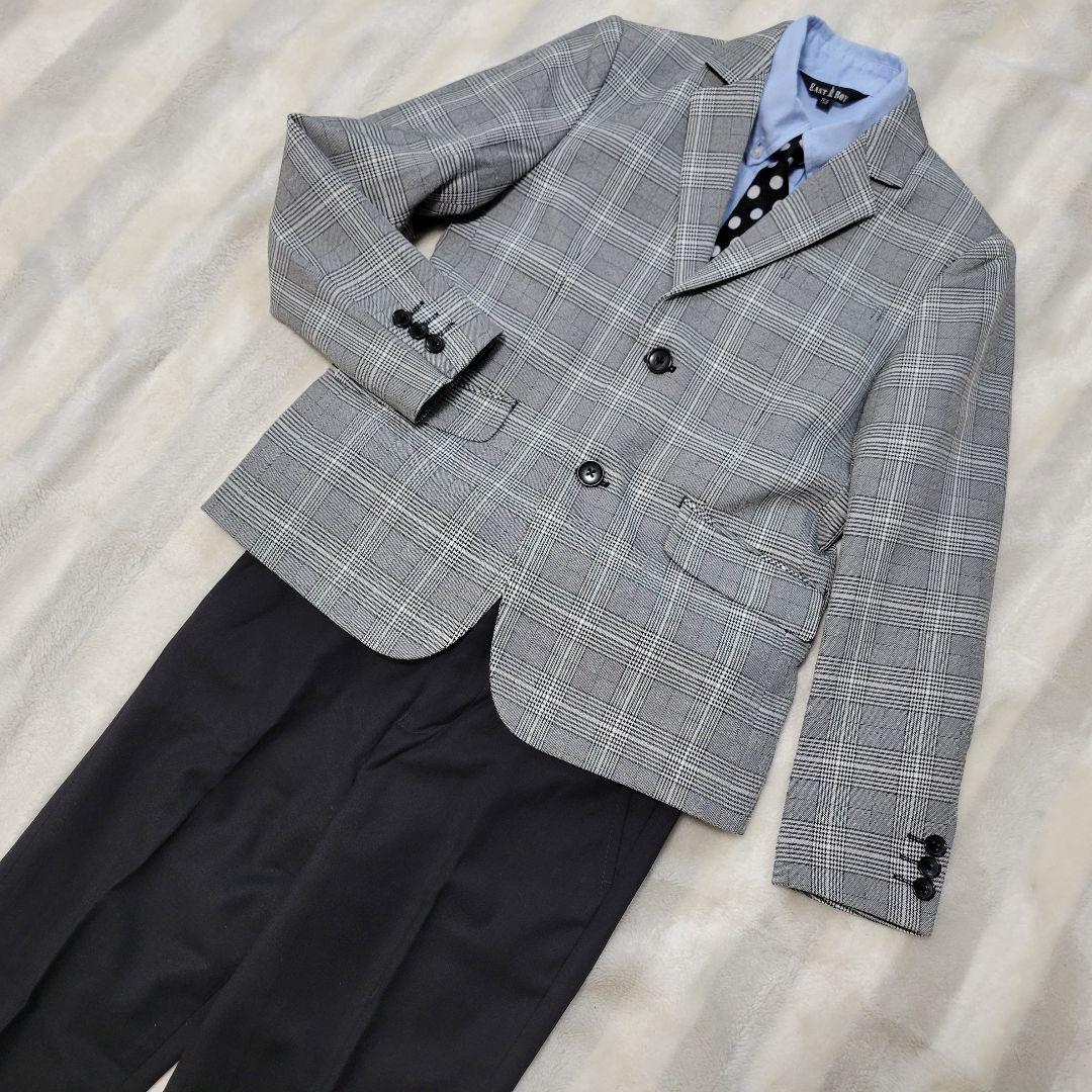 150cm グレンチェック フォーマルスーツ 4点セット拍卖