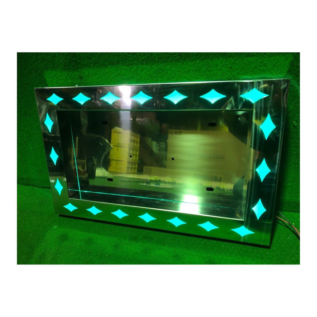 ONH-17 菱 大型 ナンバー枠 ナンバーフレーム デコトラ 大型 トラック アート ステンレス 鏡面 プロフィア クオン スーパーグレート拍卖