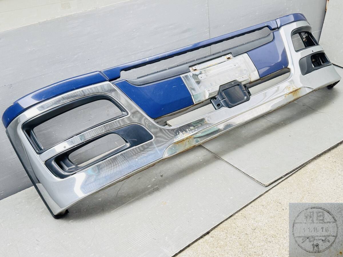 13304N 三菱 ふそう 07 スーパーグレート 純正 メッキ フロント バンパー ローキャブ ロア スポイラー無し拍卖