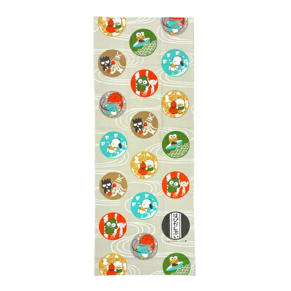 サンリオ はぴだんぶい はぴだんぶいと和柄 手ぬぐい ハンギョドン ばつ丸 タオル拍卖