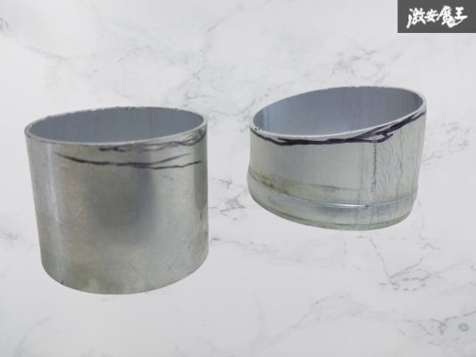 【加工用に!!】 汎用 社外 ステンレスパイプ 配管 2本 サイズは画像にて マフラー 制作等に 即納 棚拍卖