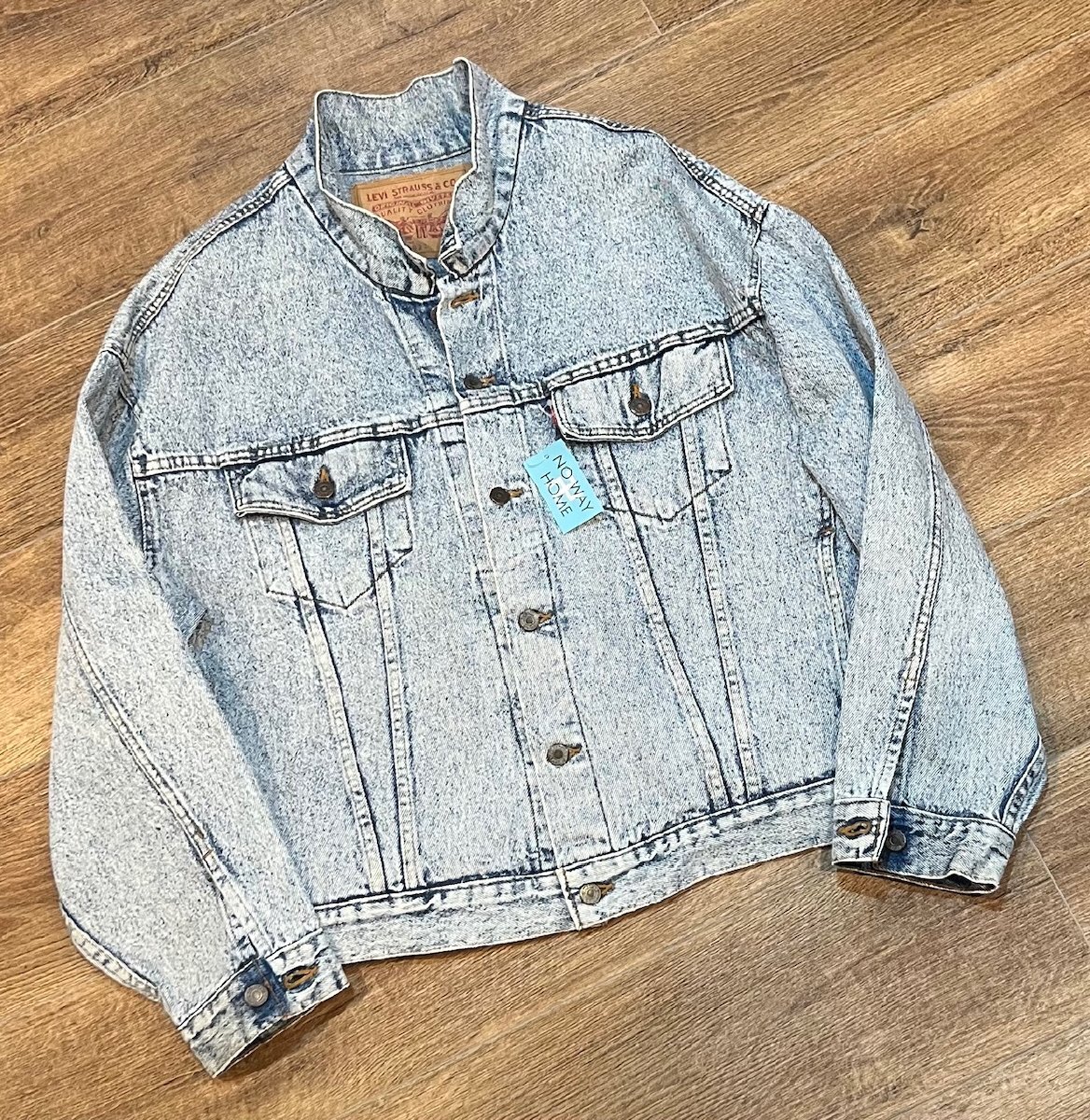 90’s ビンテージ USA製 リーバイス 【LEVIS】【70598】ケミカルウォッシュ デカパッチ Gジャン デニムジャケット XL EB2054-30-EC16拍卖