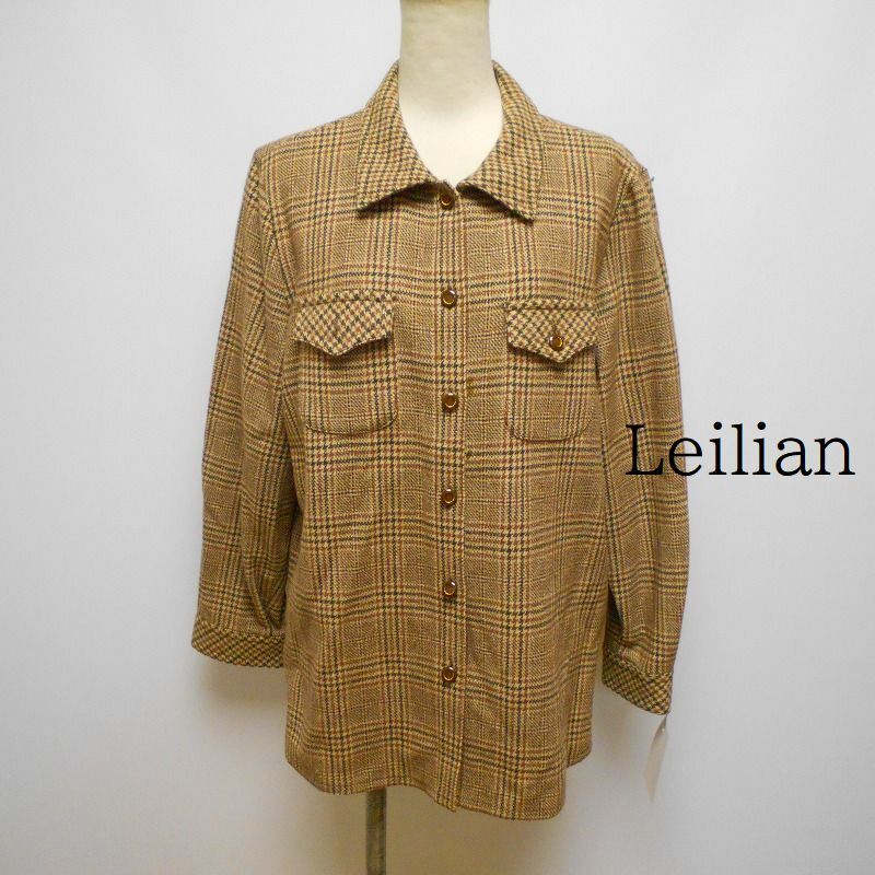 937206 jun ashida ジュンアシダ 茶系柄 長袖 シャツ 15+拍卖