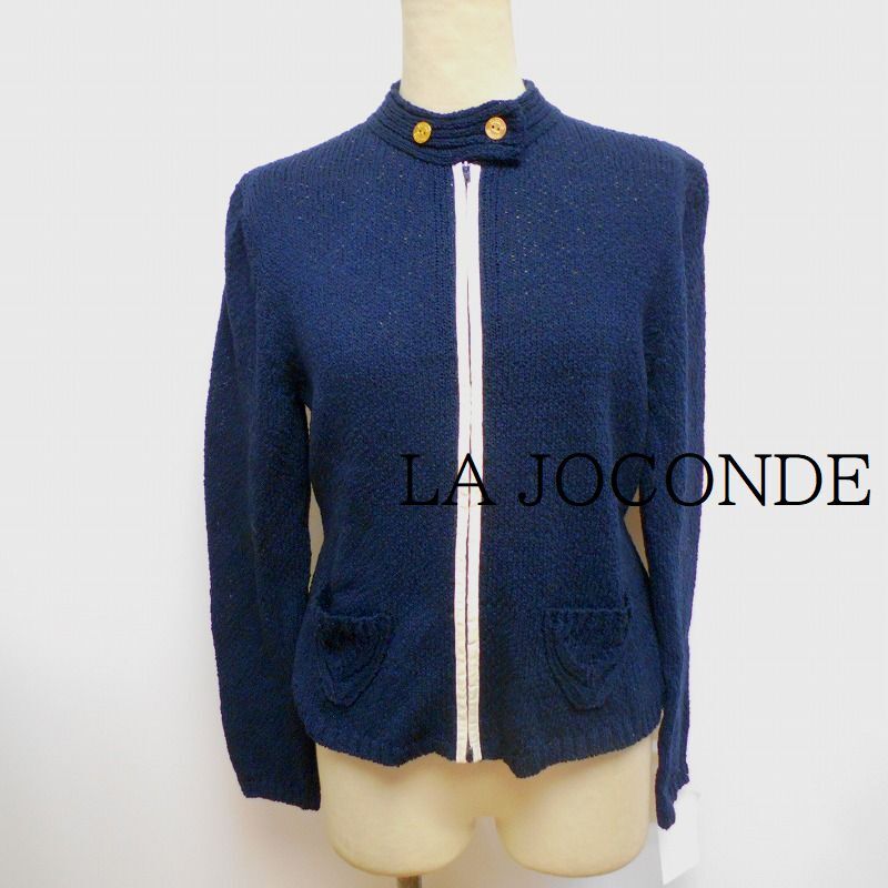941537 LA JOCONDE ラジョコンダ 紺系 ジップアップ カーディガン 11拍卖