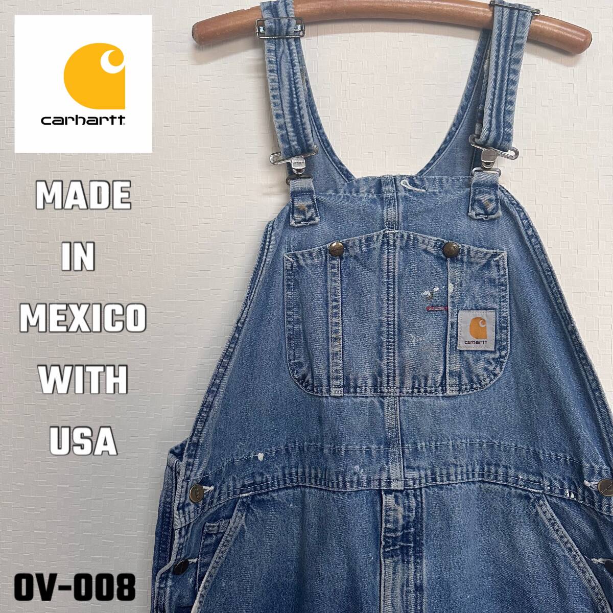90‘s carhertt カーハート デニムオーバーオール vintage W40xL30 拍卖