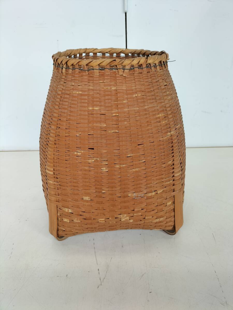 コレクター様必見!古道具 古民家 旧家屋 明治 大正 昭和レトロ 籐製 籐編み ラタンカゴ 籠拍卖