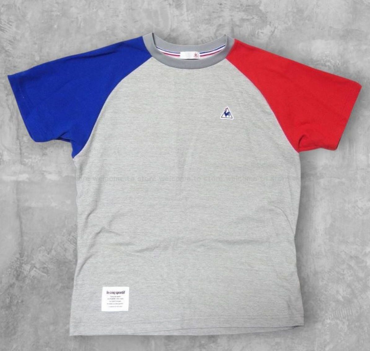 ■ le coq sportif ルコックスポルティフ トリコロール 半袖鹿の子 Tシャツ (S) ■拍卖