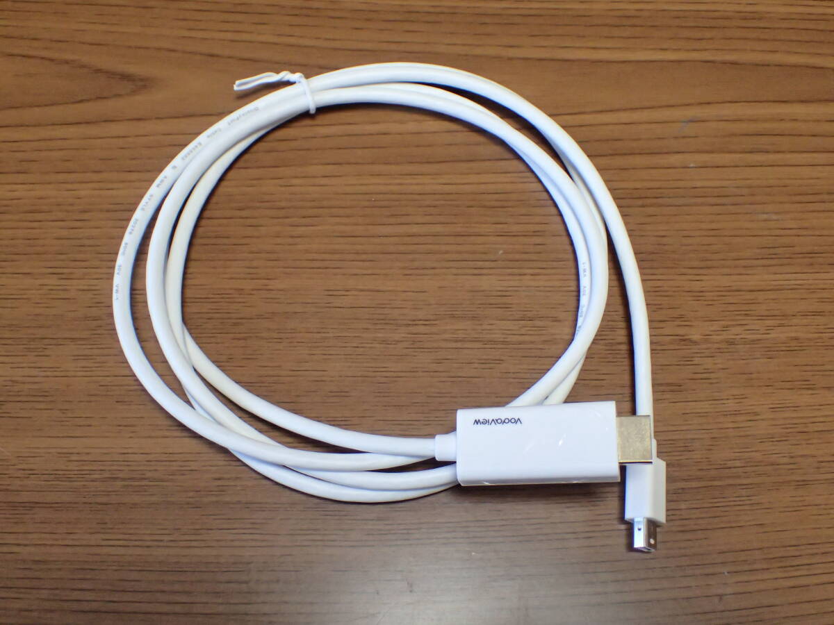 【中古 美品】Vodaview miniDisplayport to HDMI 変換ケーブル 1.8m フルHD(1920×1080 60Hz)拍卖