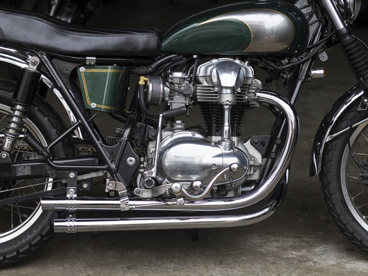 MOTOR ROCK W650/400用 オールドスタイル手曲げマフラー Type2 クローム拍卖