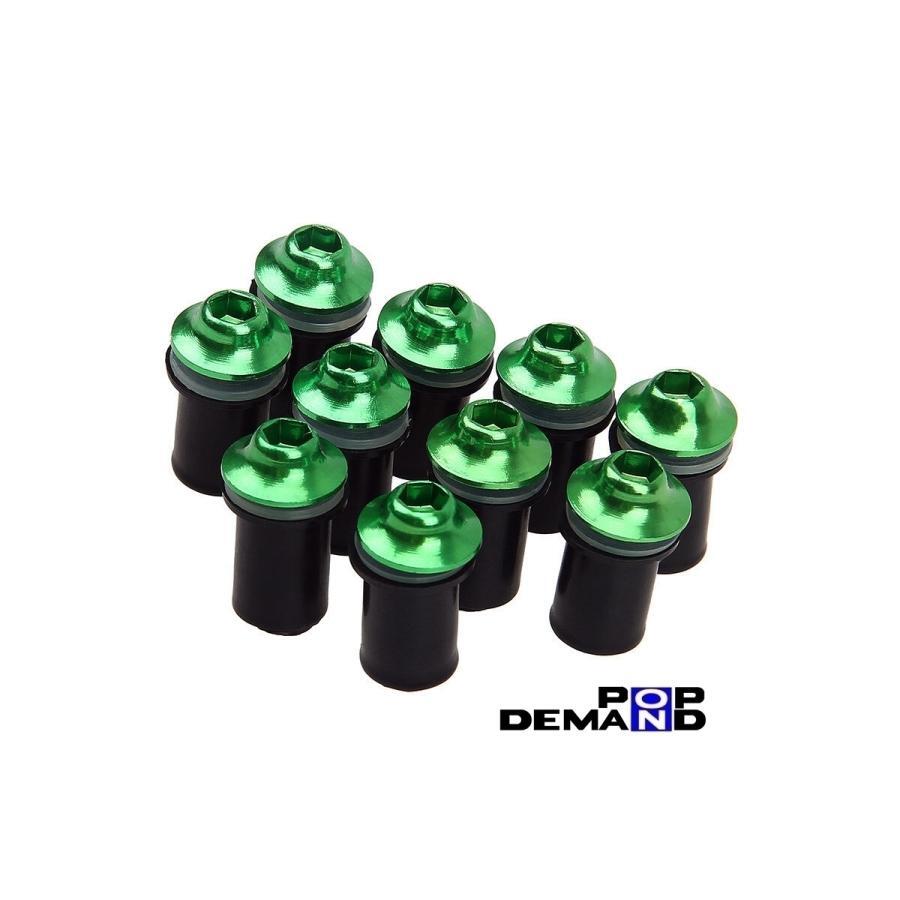 ◆即日発送◆汎用 緑 スクリーンボルト ウェルナット カウルネジ 10個セット ZX-12R ZX-14 ZX-7RR ZX-9R ヴェルシス ヴェルシス1000拍卖