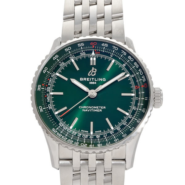 ブライトリング BREITLING ナビタイマー オートマチック 41 A17329371L1A1 グリーン文字盤 新品 腕時計 メンズ拍卖