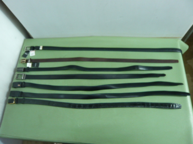 BA139◆ベルト ニコル ランセル 紳士ベルト メンズ 黒 茶 ベルト 革 合成革 まとめ 7本セット◆未使用、中古◆K拍卖