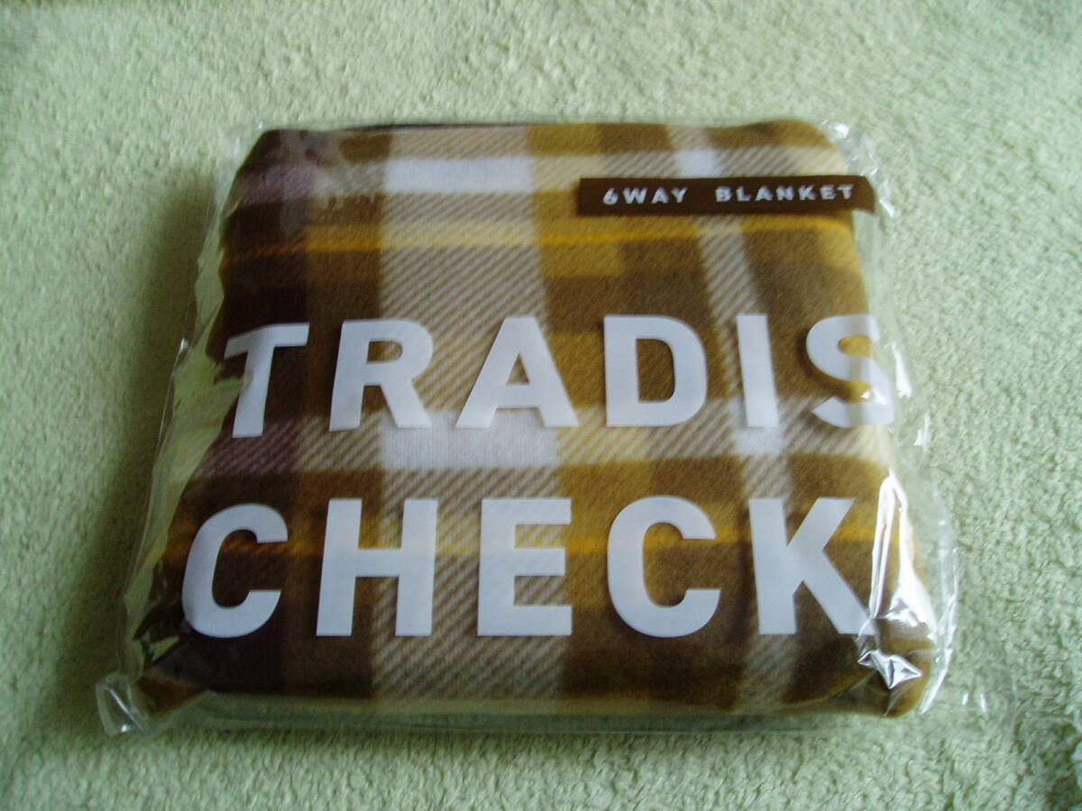 未使用!トラディスチェック6Wayブランケット 黄色 700×1100mm(ひざ掛け腰巻き肩掛けクッションハンドウォーマーフットウォーマー)拍卖