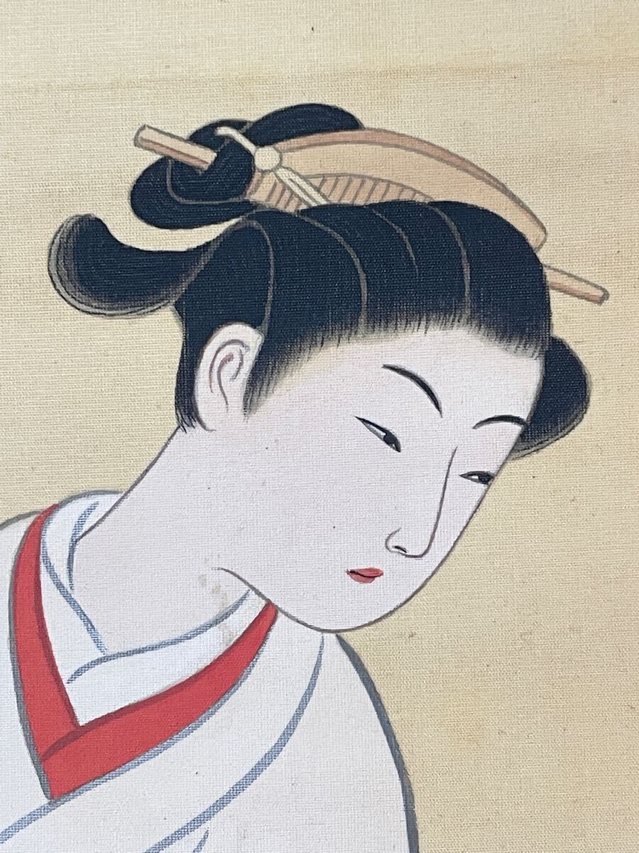 即決!模写 平野白峰/春信の美人画(検索=北斎 広重 歌麿 国芳 豊国 国貞 周延 英泉 芳年 暁斎 是真 月耕 言人 英朋 半古 浮世絵 木版画)拍卖