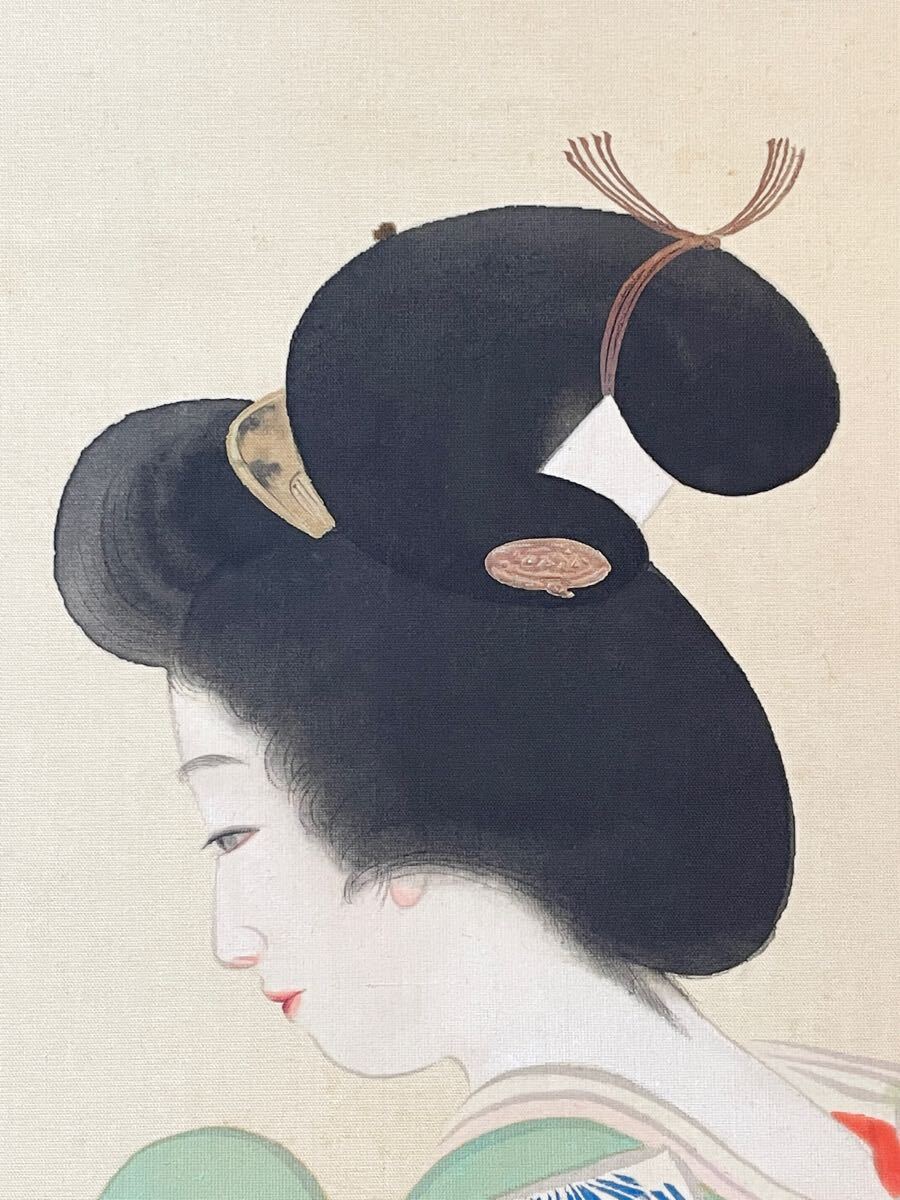 即決!模写 鴨下 晁湖/美人画(検索=伊東深水 鏑木清方 鰭崎英朋 契月 島成園 北野恒富 中村貞以 蕉園 輝方 伊藤小坡 上村松園 玉葉 半古)拍卖