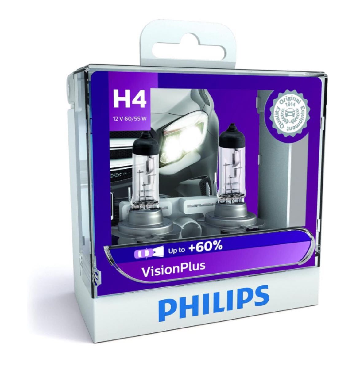 Philips(フィリップス) 自動車用バルブ&ライト ヘッドライト ハロゲン H4 3300K ヴィジョンプラス 車検対応 2個入り 拍卖