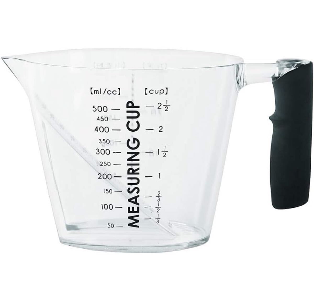 アンドエヌイー(&NE) 計量カップ 500ml nikii クリア 大 日本製 耐熱 電子レンジ対応 食洗機対応 上から見える お米 3合 小麦粉 250g拍卖