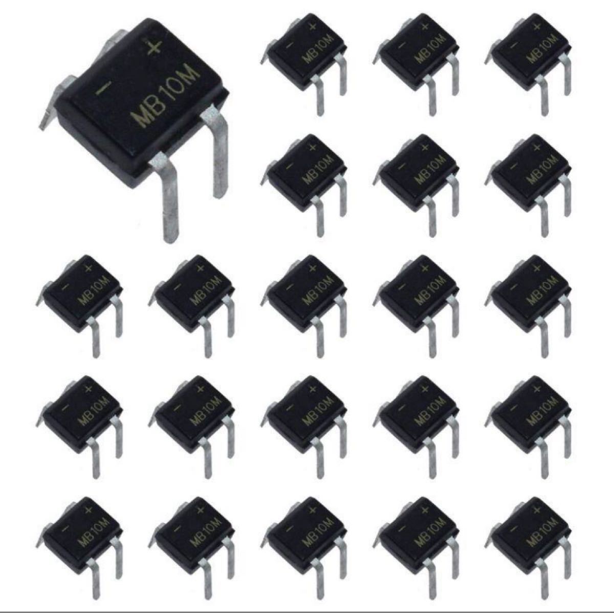 YFFSFDC ブリッジ整流器 100個入り 0.5A 1000V MB10M ブリッジダイオード ダイオード 整流器 逆流防止ダイオード電拍卖