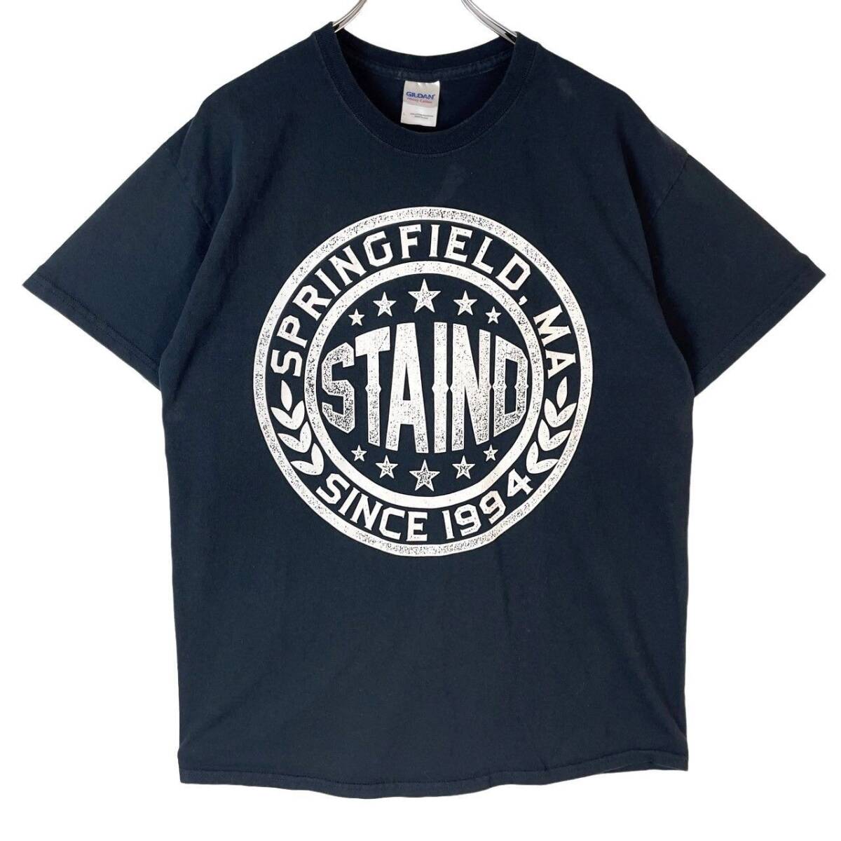 ギルダンGildanステインドSTAINDバンドTシャツバンTアーティストTロックT黒ブラック白ホワイトheavycottonヘビーコットンvintage40620拍卖