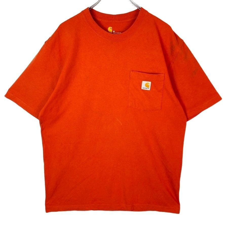カーハートCarhartt半袖Tシャツ胸ポケT胸ポケットロゴタグワンポイントオレンジoriginalfitオリジナルフィットvintageヴィンテージ41216拍卖