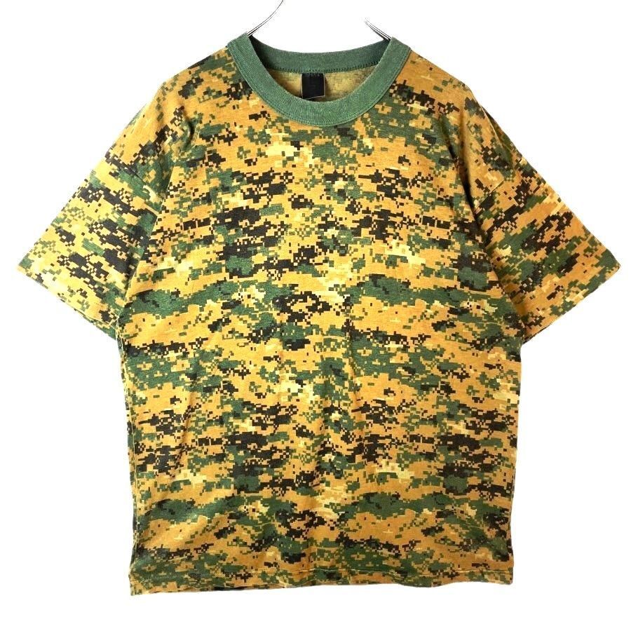 ヴィンテージvintage半袖TシャツカモフラージュTシャツデジタルカモ迷彩ベージュ緑グリーン黒ブラックカーキ41219拍卖