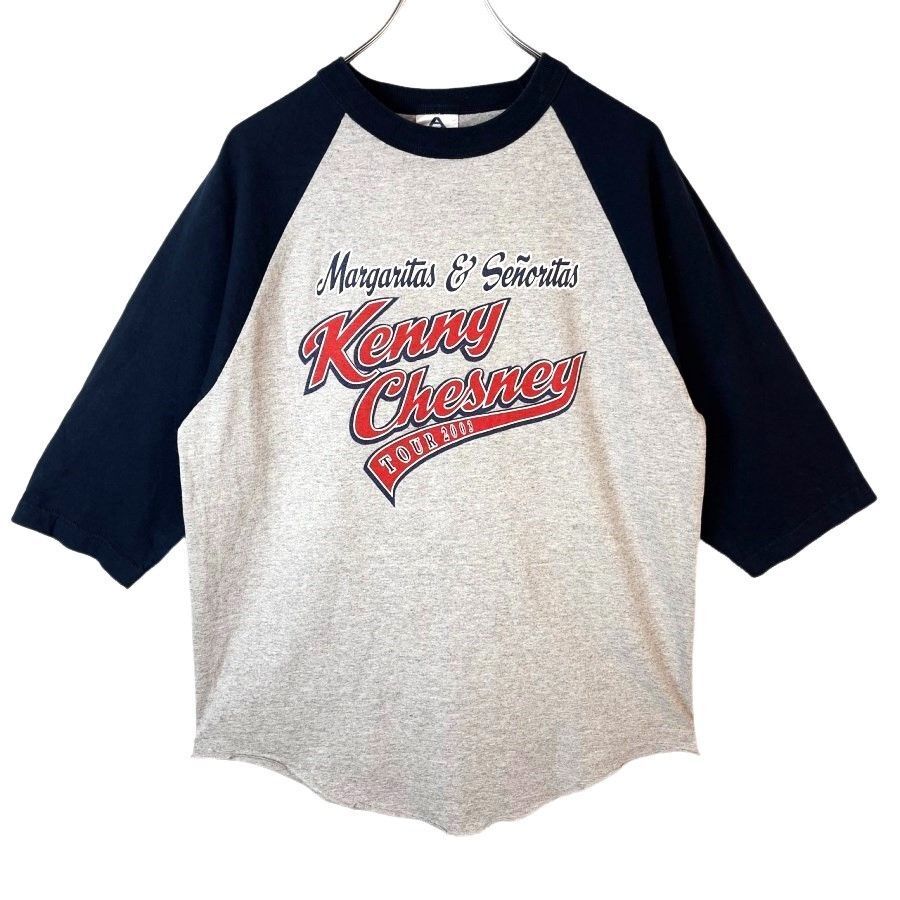 アルスタイルAlstyle Apparelケニー・チェズニーKenny Chesney七分袖ラグランTシャツベースボールTシャツ2003TOUR両面プリント杢USA製41219拍卖