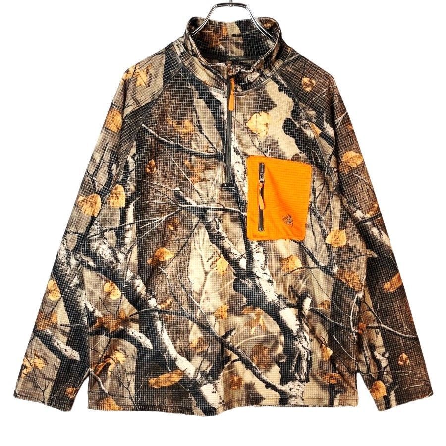 legendary whitetailsワッフル生地ハーフジッププルオーバーラグラン長袖Tシャツ胸ポケットロゴ刺繍realtreeリアルツリー迷彩41223拍卖