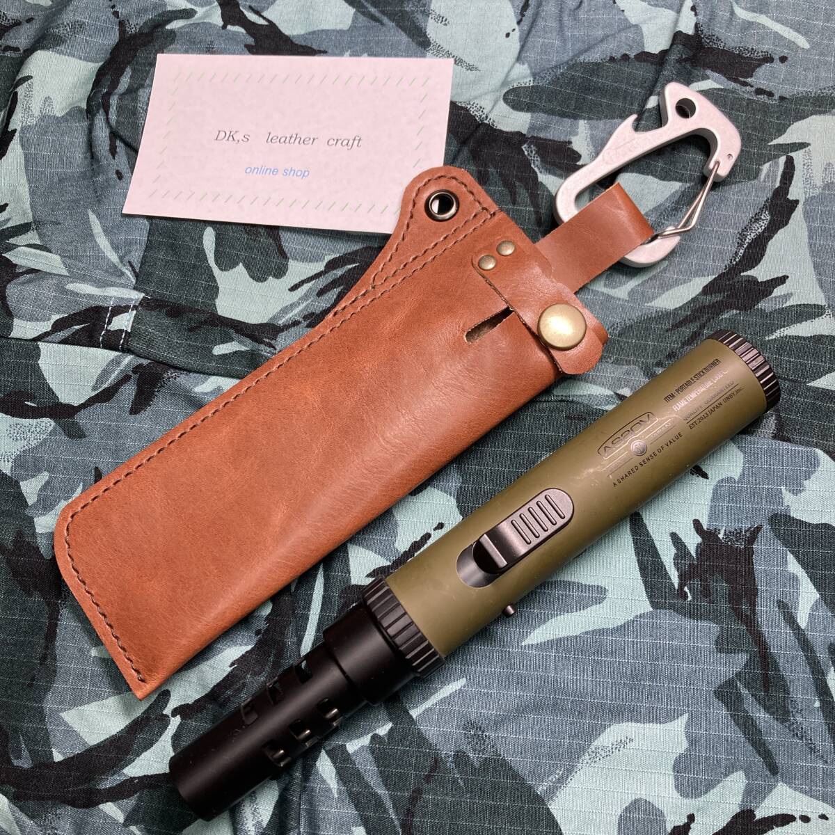 アッソブ ポータブルスティックバーナー用レザーケース 本革 姫路レザー 送料無料 拍卖