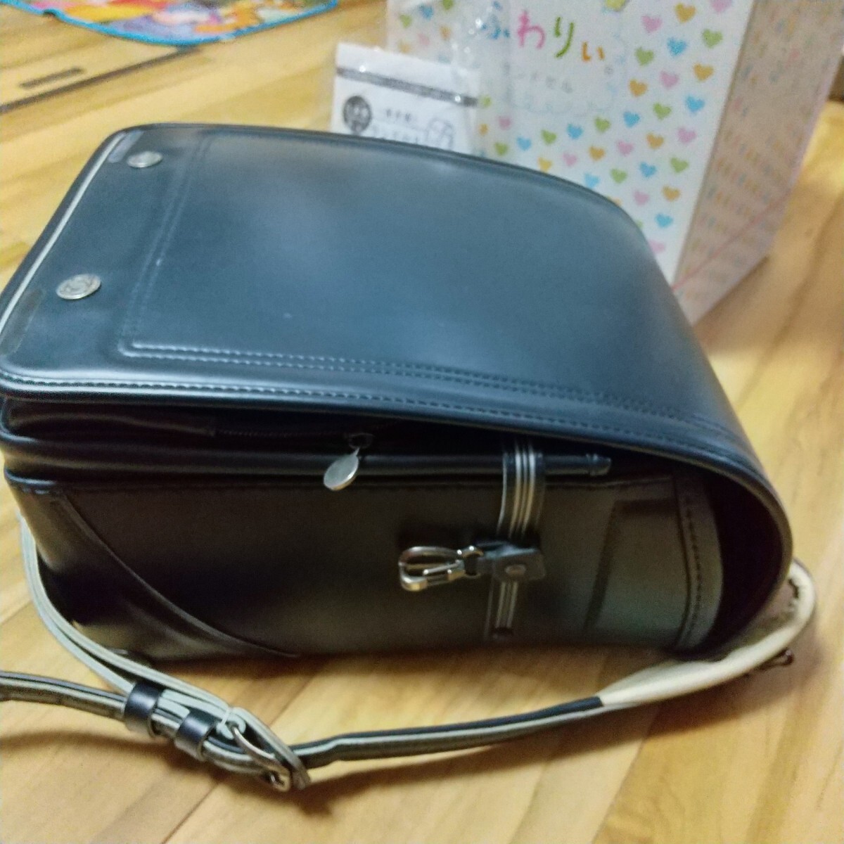 USED ランドセル 日本製クラーリーノ ふわりぃ ネイビー KYOWA タフロック 学童品 オートロック 小学生拍卖