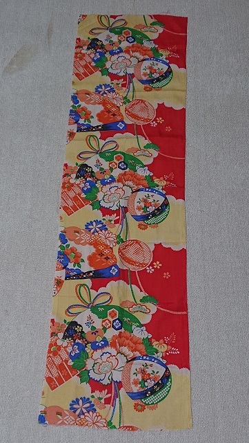 HK-03-03*105cm×29cm *平絹*和装小物*和装人形*はぎれ*古布*ハギレ*市松人形*リメイク素材*パッチワーク*細工*手洗い済み拍卖