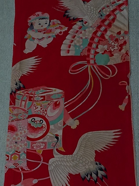 S-31-02-C*70cm×33cm*和装小物*和装人形*はぎれ*古布*正絹*ハギレ*市松人形*リメイク素材*パッチワーク*細工*アンティーク拍卖